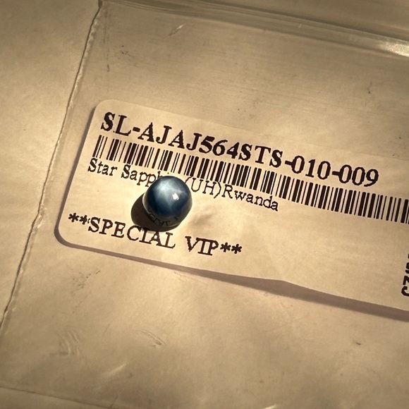 1.23 ct Natural Loose Unheated Blue Star Sapphire Gemstone w tags - Picture 4 of 4